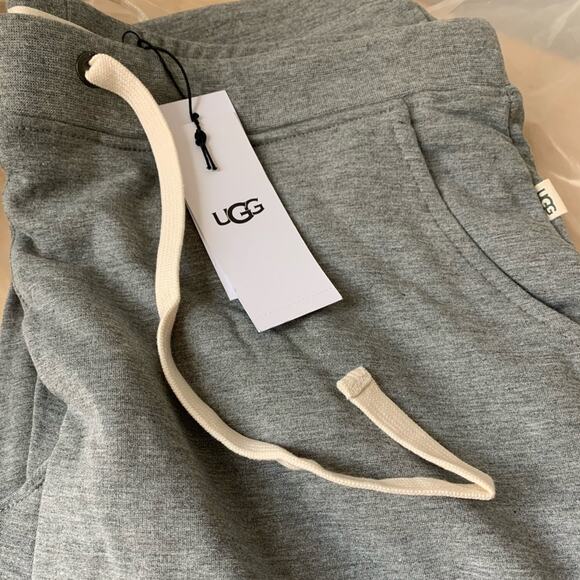 UGG Deven Lounge Grey Fleece Jogger Sweatpants - Picture 7 of 9